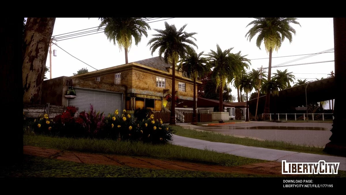 Новая растительность на Grove Street v1.0 / GTA San Andreas: The Definitive Edition